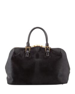 Sort taske af kalveskind