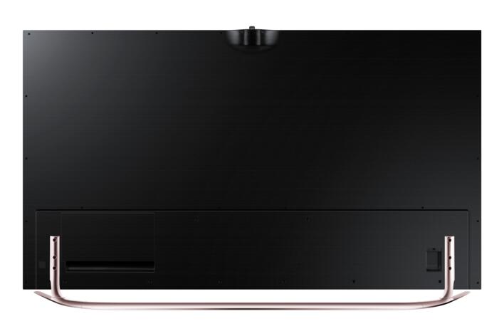 Super fladt fjernsyn i kobber farvet ramme