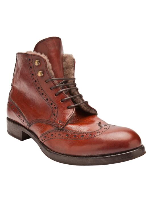 Læder støvler til mænd med pels foer